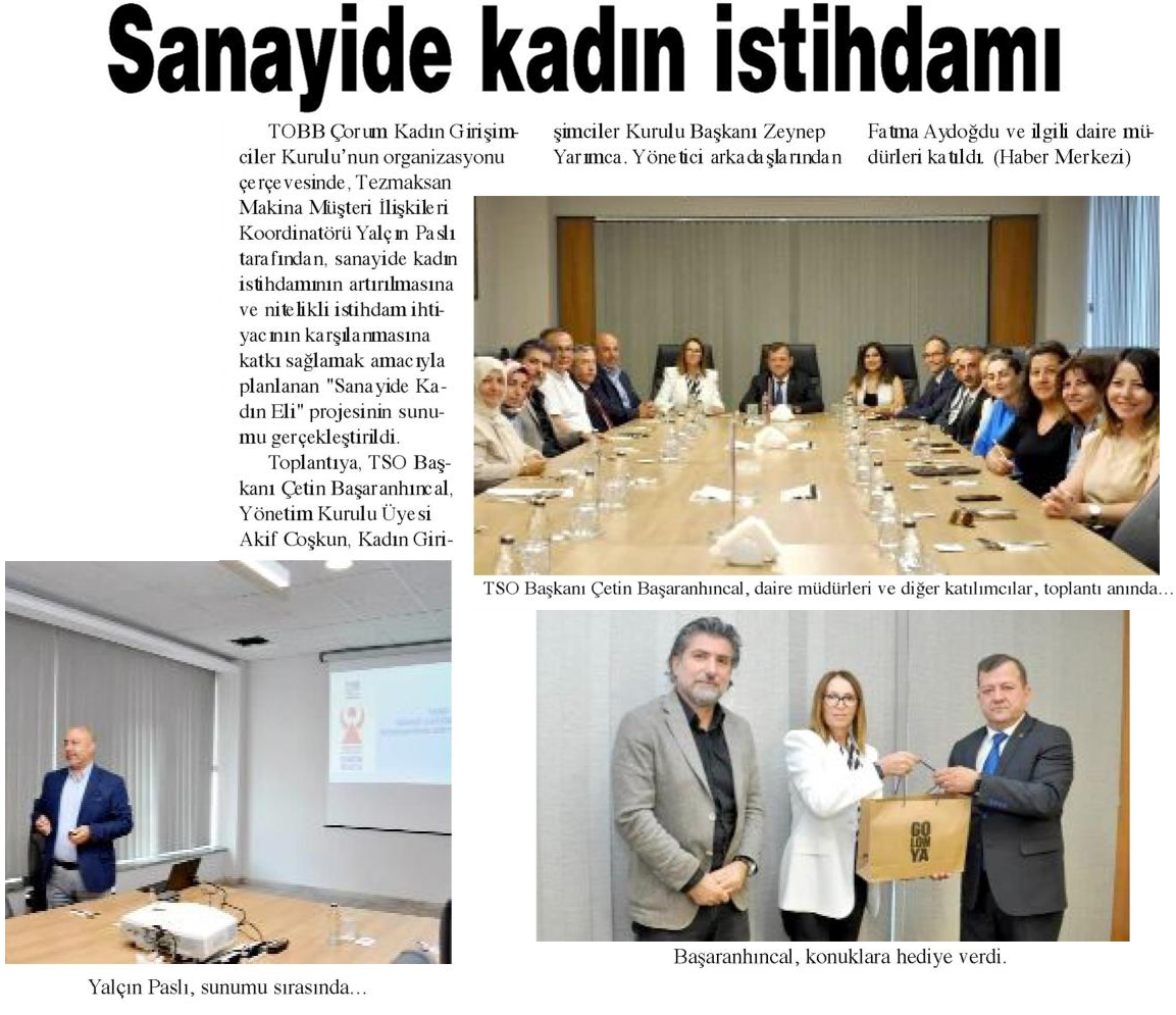 Sanayide Kadın İstihdamı