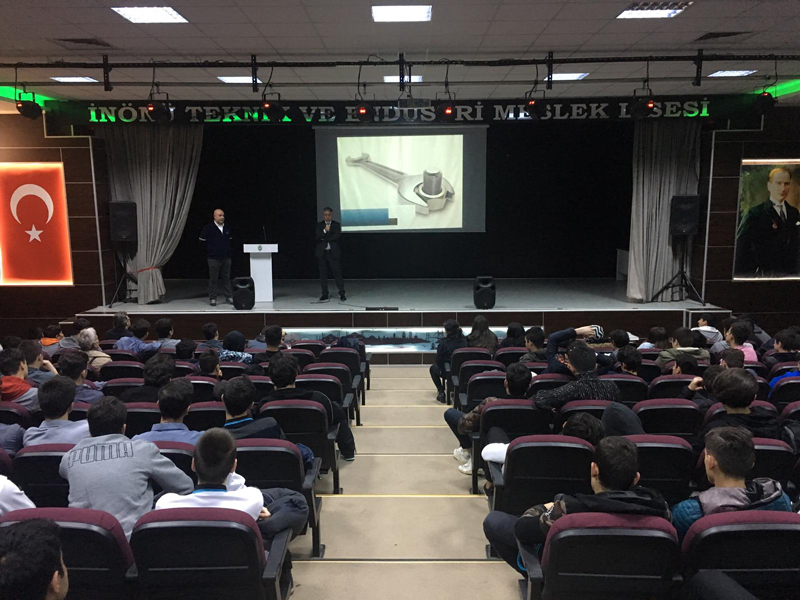 İnönü Mesleki ve Teknik Anadolu Lisesinde, Tezmaksan Akademi tarafından düzenlenen Torna İle Şekillenen Hayatlar Semineri Tamamlandı.